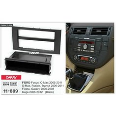 Рамка Carav для магнитолы 1/2din для Ford 2005-2012 (Модели в описании), 7 дюймов, Черный