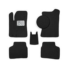 Комплект EVA ковриков для Kia Cerato 1 2004-2009/Киа Церато 1 2004-2009 (с алюминиевым подпятником) черные с черной окантовкой Все Коврики