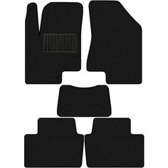Коврики в салон текстильные Allmone "Стандарт" для Changan CS35 Plus 1 (suv) 2021 - Н. В, черные, 5шт. / Чанган