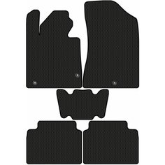 Коврики в салон ЭВА Allmone для Hyundai Sonata 8 (DN8) 2019 - Н. В, черные, 5шт. / Хендай Соната 8