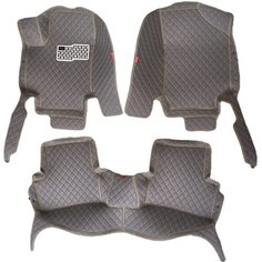 Кожаные 3D коврики Autozs Premium для Mercedes-Benz E-klasse IV (W212, S212) (2009+) серые/3Д ковры в автомобиль