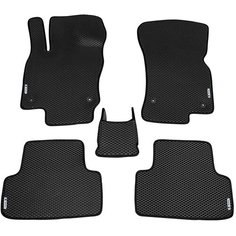 Автомобильные коврики EVA для SKODA KAROQ (I) / Шкода Карок 1 / 2017 - н. в. + 4 логотипа АвтоЕва.рф