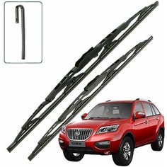 Дворники Lifan X60 (1) / Лифан Х60 5 дв. рест. 2015 / 2016 Щетки стеклоочистителя каркасные для автомобиля 600мм-450мм к-т 2шт. Lyn Xauto