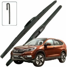 Дворники Honda CR-V (4) RE, RM Хонда ЦР-В РЕ, РМ рест 2014 2015 2016 2017 2018 Щетки стеклоочистителя гибридные к-т 2шт, 650мм-400мм Lyn Xauto