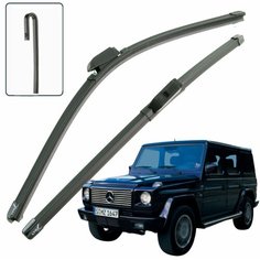 Дворники Mercedes-Benz G-Class W463 Мерседес ДЖИ-класс 5 дв 2-й рест 1998-2000 2001 2002 Щетки стеклоочистителя бескаркасные 400мм-400мм к-т 2 шт Lyn Xauto