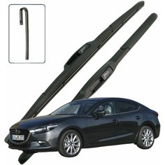 Дворники Mazda 3 (3) BM Мазда 3 БМ седан рест 2016 2017 2018 2019 Щетки стеклоочистителя гибридные 600мм-450мм к-т 2шт Lyn Xauto