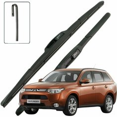 Дворники Mitsubishi Outlander (3) GF Митсубиси Аутлендер ГФ 2012 2013 2014 Щетки стеклоочистителя гибридные 650мм-450мм к-т 2шт Lyn Xauto