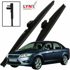 Дворники Ford Focus CB4 / Форд Фокус седан рест. 2007 2008 2009 2010 2011 Щетки стеклоочистителя зимние LYNXauto 650мм-430мм к-т 2шт.
