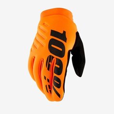 Перчатки для мотокросса, эндуро, 100% Brisker, размер XL, оранжевый неон.