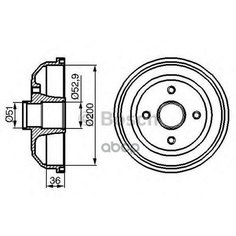 Барабан Тормозной Opel Corsa C 00-06 Bosch арт. 0 986 477 134