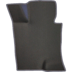 EVA коврик для Kia Optima 3 (2010-2015) / Киа Оптима 3 / 3Д лапка - без разреза / Черные соты, темно-серый кант Evaformat