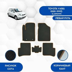 Комплект Ева ковриков для Toyota Yaris 1999-2005 С Левым рулем (5 Дверей) / Авто / Аксессуары / Эва