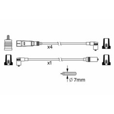 BOSCH 0 986 356 342 Комплект высоковольтных проводов