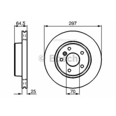 BOSCH 0986478483 Диск торм. пер. вент.[297x25] 5 отв.