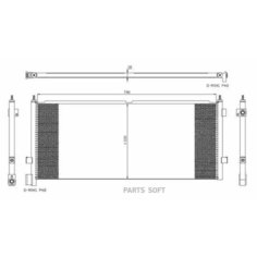 NRF 35891 Радиатор кондиционера FH/FM new W846мм.@