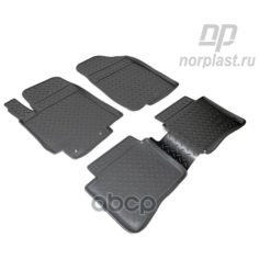 Коврики Салон. Hyundai Solaris (2010) Черн Полиурет Компл NORPLASTNPLPO3135