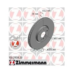 ZIMMERMANN 150.2939.20 Диск тормозной BMW Coat Z