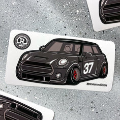 Виниловая наклейка машинка Mini Cooper (black) Resource Stickers