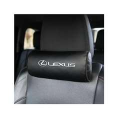 Подушка автомобильная с логотипом авто Lexus/Кожаная подушка на сиденье/Подголовник Нет бренда