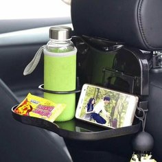 Складной автомобильный столик/многофункциональный подстаканник для продуктов питания и напитков Нет бренда