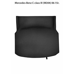 Коврик ЭВА в багажник для Mercedes-Benz C-class III (W204) 06-15г. Седан. ЕВА соты от SUPERVIP Мерседес-Бенз. Черный цвет.