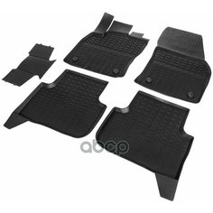 Комплект Автомобильных Ковриков Volkswagen Tiguan 2017- , Литая Резина, Низкий Борт, 5 Предметов, Крепеж Для Передних Ковров . Rival