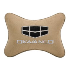 Подушка на подголовник алькантара Beige с логотипом автомобиля GEELY Okavango Vital Technologies