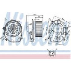 Вентилятор печки отопителя салона для VW PASSAT Variant (3B6) 2.5 TDI 4motion NISSENS 87030