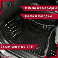Коврики EVA 3D с бортами Hyundai Creta II (SU2) с 2020 года автомобильные автоковрики ЭВА ЭВО в салон Хендай Крета 2 поколение ЕВА