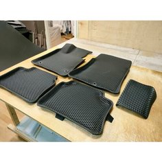 Автоковрики 3D Eva на автомобиль Хендай Sonata 8 Эва коврики для Соната черные Carply