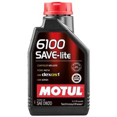Синтетическое моторное масло Motul 6100 SAVE-Lite 0W-20, 1л
