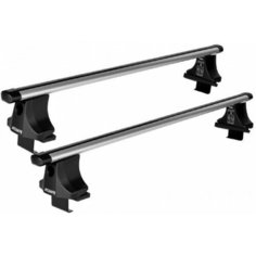 Багажник Атлант на крышу автомобиля Kia Sportage 1994-2004 г. на гладкую крышу (аэродинамическая эконом дуга) Atlant