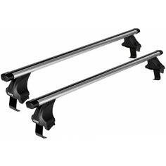 Багажник Атлант на крышу автомобиля Nissan X-Trail T32 2014-2021 г. в штатное место (аэродинамическая эконом дуга) Atlant