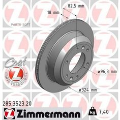 ZIMMERMANN 285352320 диск торм HYU H-1 2.5CRDI 08 ЗАД вент 324X18