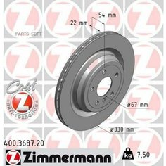 ZIMMERMANN 400.3687.20 Торм. диск зад. вент.[330x22] 5 отв.