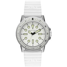 Наручные часы Armani Exchange Leonardo 63486, белый, серебряный