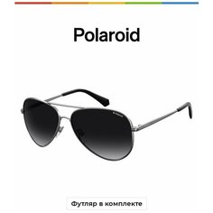 Солнцезащитные очки Polaroid PLD-2029586LB62WJ, серый, черный