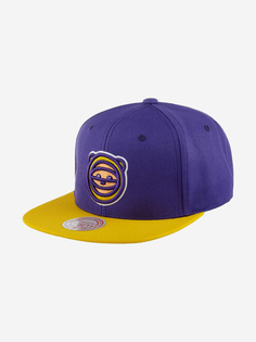 Бейсболка с прямым козырьком MITCHELL NESS 6HSSRI21052-LALPRGD Los Angeles Lakers NBA (фиолетовый), Фиолетовый Mitchell&Ness