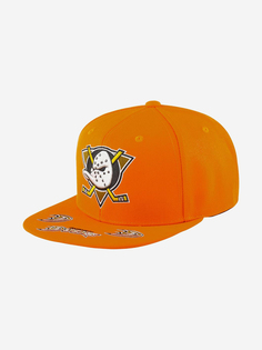 Бейсболка с прямым козырьком MITCHELL NESS 6HSSSH22089-ADUORAN Anaheim Ducks NHL (оранжевый), Оранжевый Mitchell&Ness