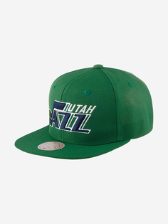 Бейсболка с прямым козырьком MITCHELL NESS 6HSSDX21129-UJAGREN Utah Jazz NBA (зеленый), Зеленый Mitchell&Ness