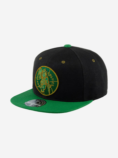 Бейсболка с прямым козырьком MITCHELL NESS 6HSFRI20095-BCEBKGN Boston Celtics NBA (черный), Черный Mitchell&Ness