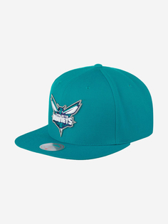 Бейсболка с прямым козырьком MITCHELL NESS HHSS3256-CHOYYPPPTEAL Charlotte Hornets NBA (голубой), Голубой Mitchell&Ness