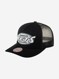 Бейсболка с сеточкой MITCHELL NESS HHSS5765-BNEYYPPPBLCK Brooklyn Nets NBA (черный), Черный Mitchell&Ness