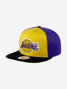 Бейсболка с прямым козырьком MITCHELL NESS 6HSSSH21298-LALGDBK Los Angeles Lakers NBA (желтый), Желтый Mitchell&Ness