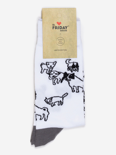 Носки St. Friday Socks - Собаки, Белый