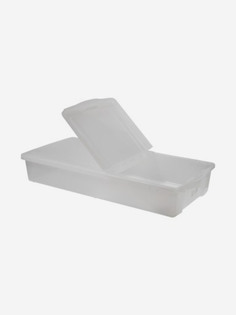 Короб для xранения IRIS OHYAMA UNDER-BED PLASTIC BOX 46л, прозрачный, Серый