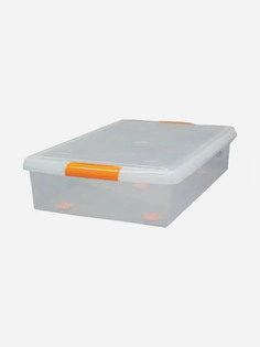 Короб для xранения IRIS OHYAMA THIN BOX 34л, прозрачный, Серый