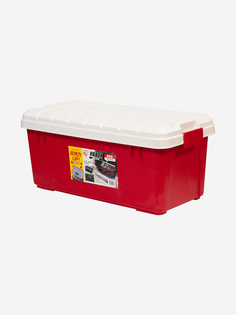 Ящик экспедиционный IRIS OHYAMA RV BOX 800 c двойной разделенной крышкой, WHITE/RED. 78,5x37x32,5 см., Красный