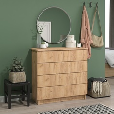 Комод LETTA Ультра 4 ящика, Крафт золотой