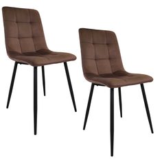Стулья для кухни Терминал BEST H велюр коричневый, опоры черные, 2 шт.